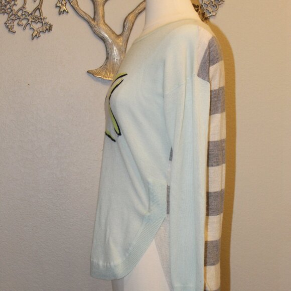 LT Womens 100% Cashmere Star Graphic Long Sleeves Sweater Multi-Color Size Small - Picture 5 of 10